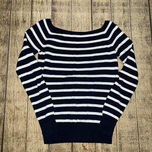 Brandy Melville Women's Navy and Blue Sweater